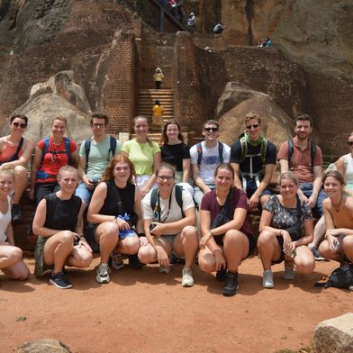 Groepsfoto Sigiriya Lion Rock Sri Lanka